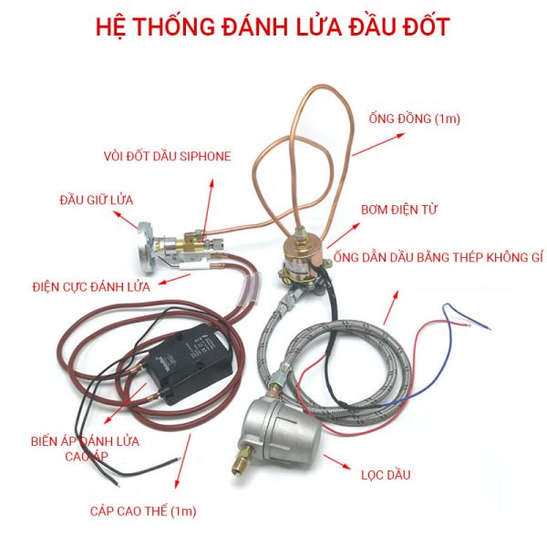 bộ đốt dầu thải khí nén cao áp 1