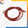 Dây đánh lửa cao áp đầu đốt silicone 25kV vỏ màu đỏ nâu ép sẵn đầu cosse.