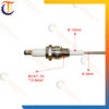 Điện cực đánh lửa dò ion M-S10 ren M14x1.25 đường kính kim 3mm